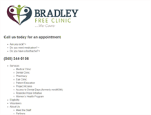 Tablet Screenshot of bradleyfreeclinic.com